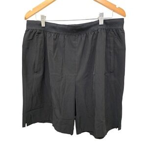 COOFANDY Men's Black Elastic Waist Shorts Lightweight Fabric Casual Fit